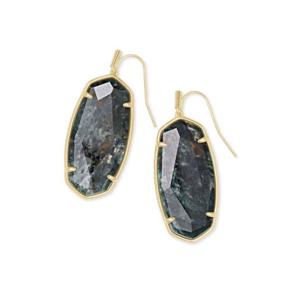 Kendra Scott Elle Faceted Green Apatite Earrings